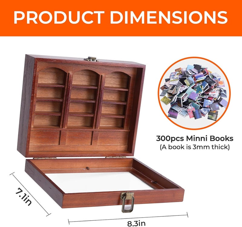 BBVCX Anxiety Bookshelf | Get rid of Your Anxiety,Home & Office Décor for Book Lovers ,Miniature Book Matchbox Display Cabinet, Creative Ornaments, Stress-Relieving Gifts for Family and Friends - Image 2